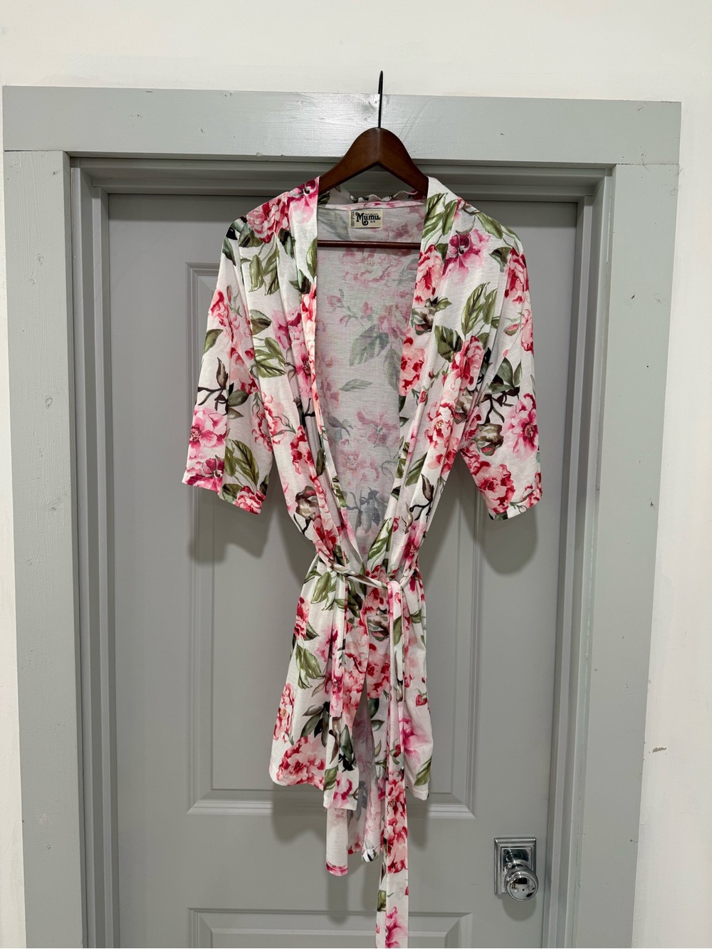Show me Your MuMu Robe - Pink & Green floral